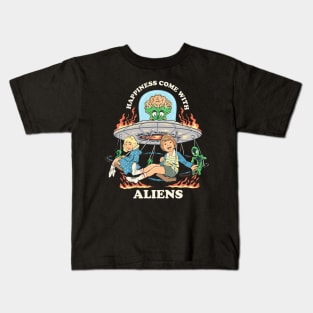 happiness come with aliens Kids T-Shirt